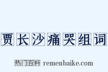 贾长沙痛哭组词是什么意思的图片